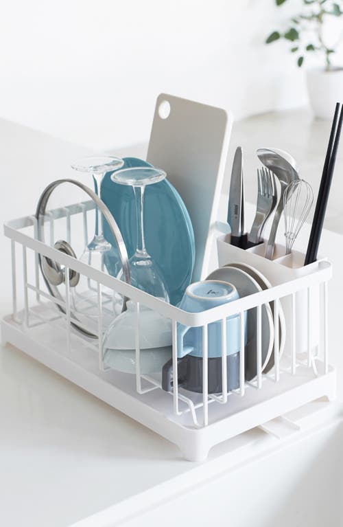 Yamazaki Tower Wire Dish Drainer Rack In White