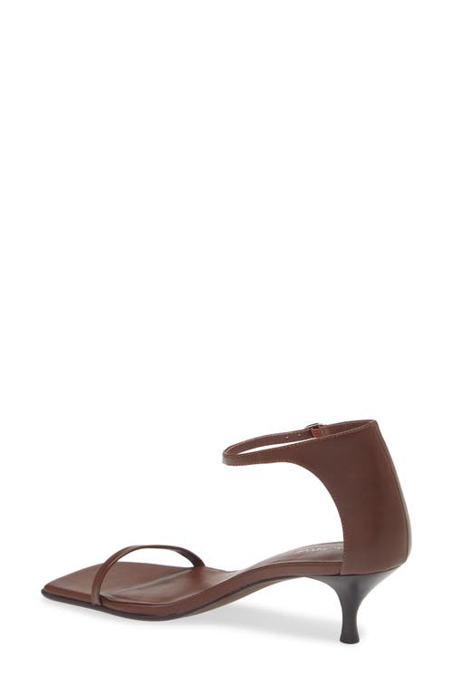 Shop Jeffrey Campbell Celina Kitten Heel Ankle Strap Sandal In Mid Brown