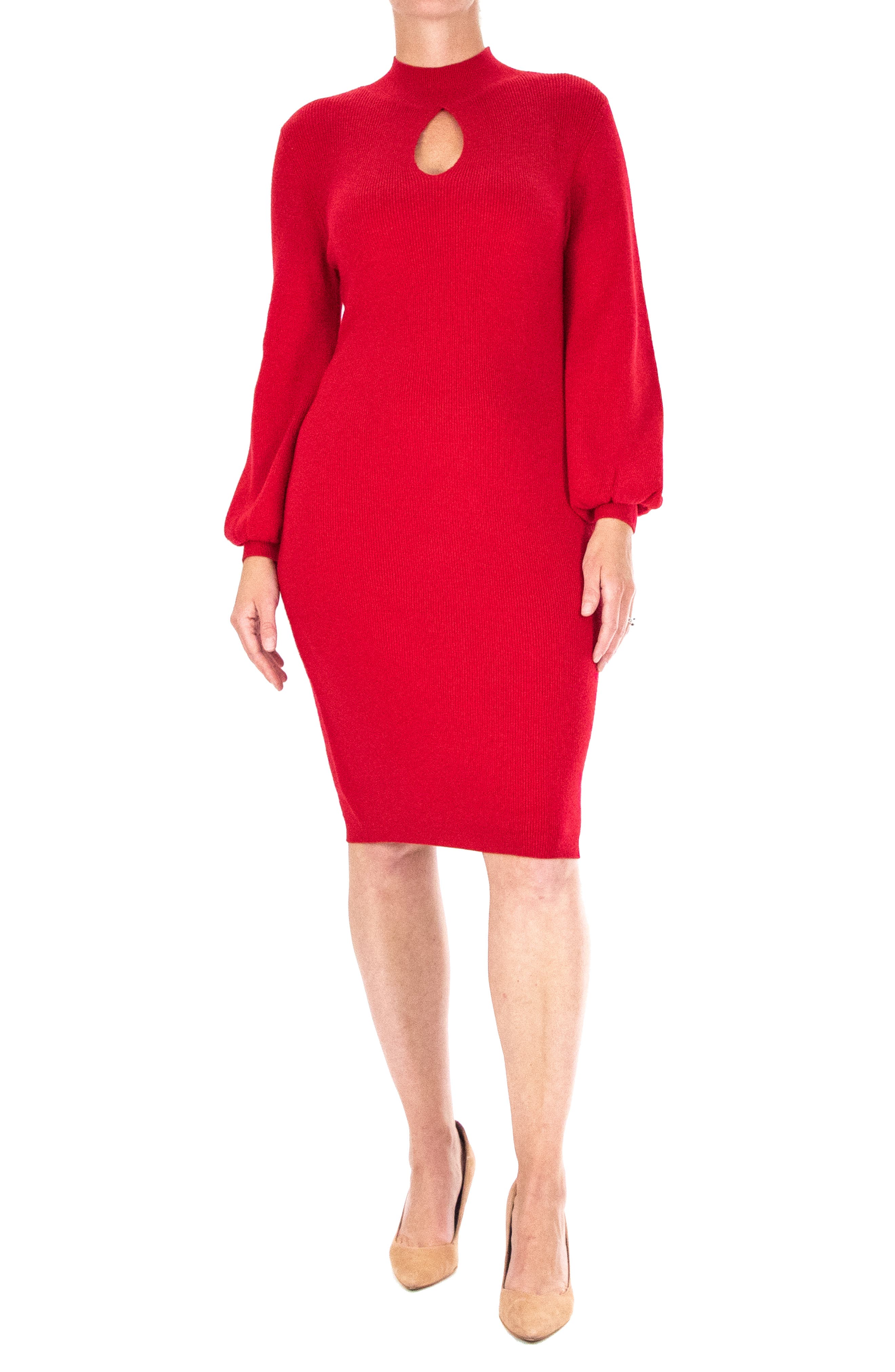 nina leonard sweater dress