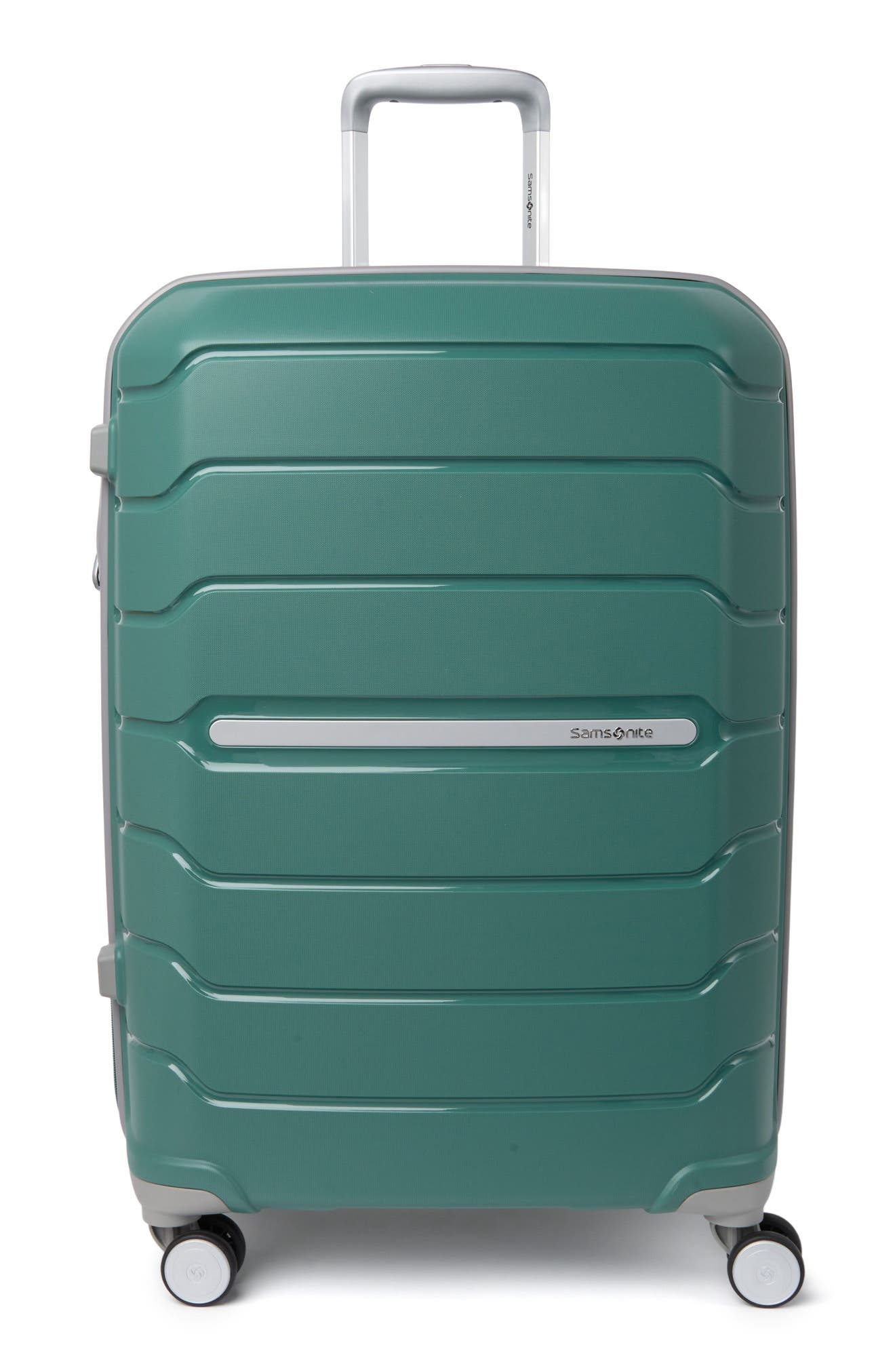Spinner Suitcase In Sage Green | ModeSens