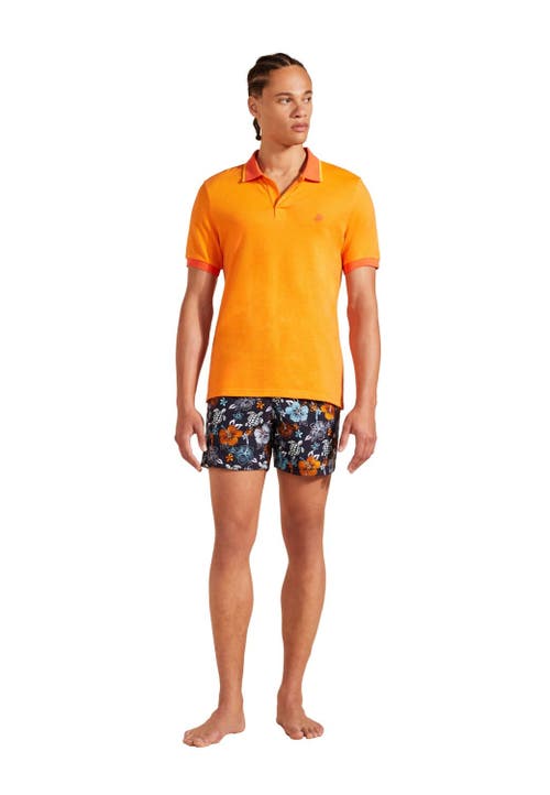 Vilebrequin Changing Color Cotton Pique Polo In Maïs