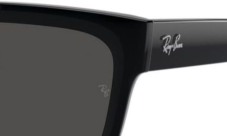 Shop Ray Ban Ray-ban Warren 57mm Rectangular Sunglasses In Dark Grey