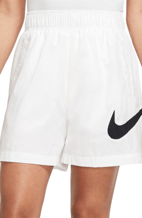 Nike Sportswear Essential Woven Shorts In White/black