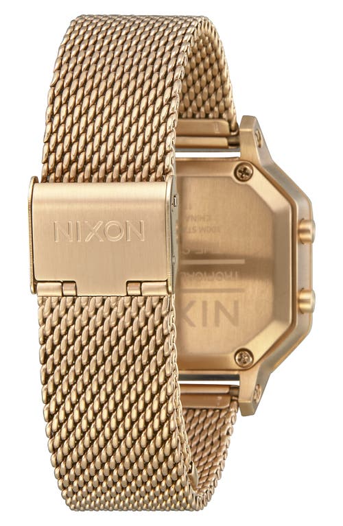 Shop Nixon Siren Digital Bracelet Watch, 36mm In Gold/black/gold