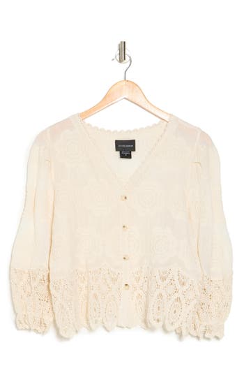 Forgotten Grace Embroidered Button-up Shirt In Neutral