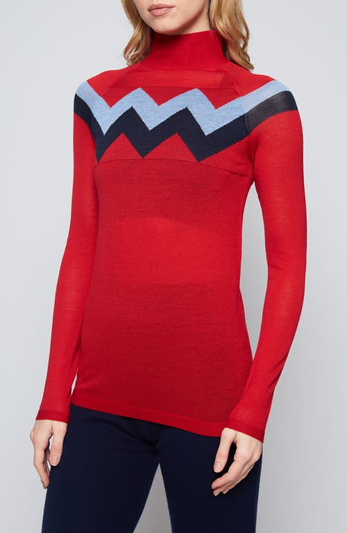 L'ETOILE SPORT L'ETOILE SPORT CHEVRON MOCK NECK SWEATER 