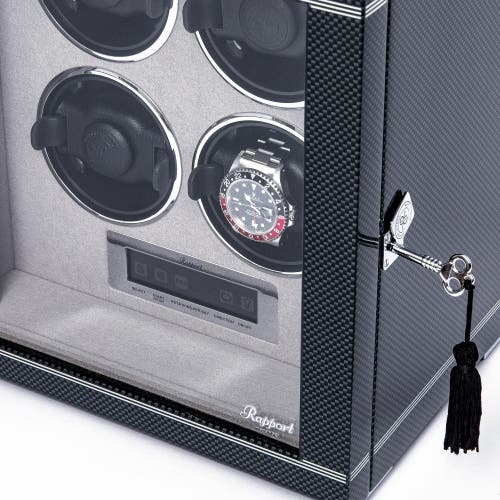 Rapport London Formula Quad Watch Winder In Carbon Fibre