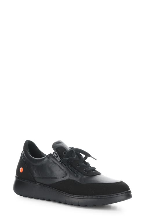Softinos by Fly London Echo Sneaker in 000 Black Supple/Suede