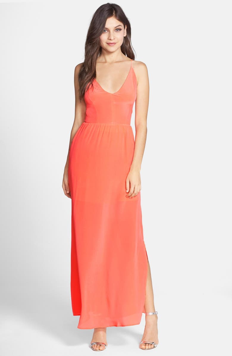 Myne Strappy Back Silk Crepe Gown | Nordstrom