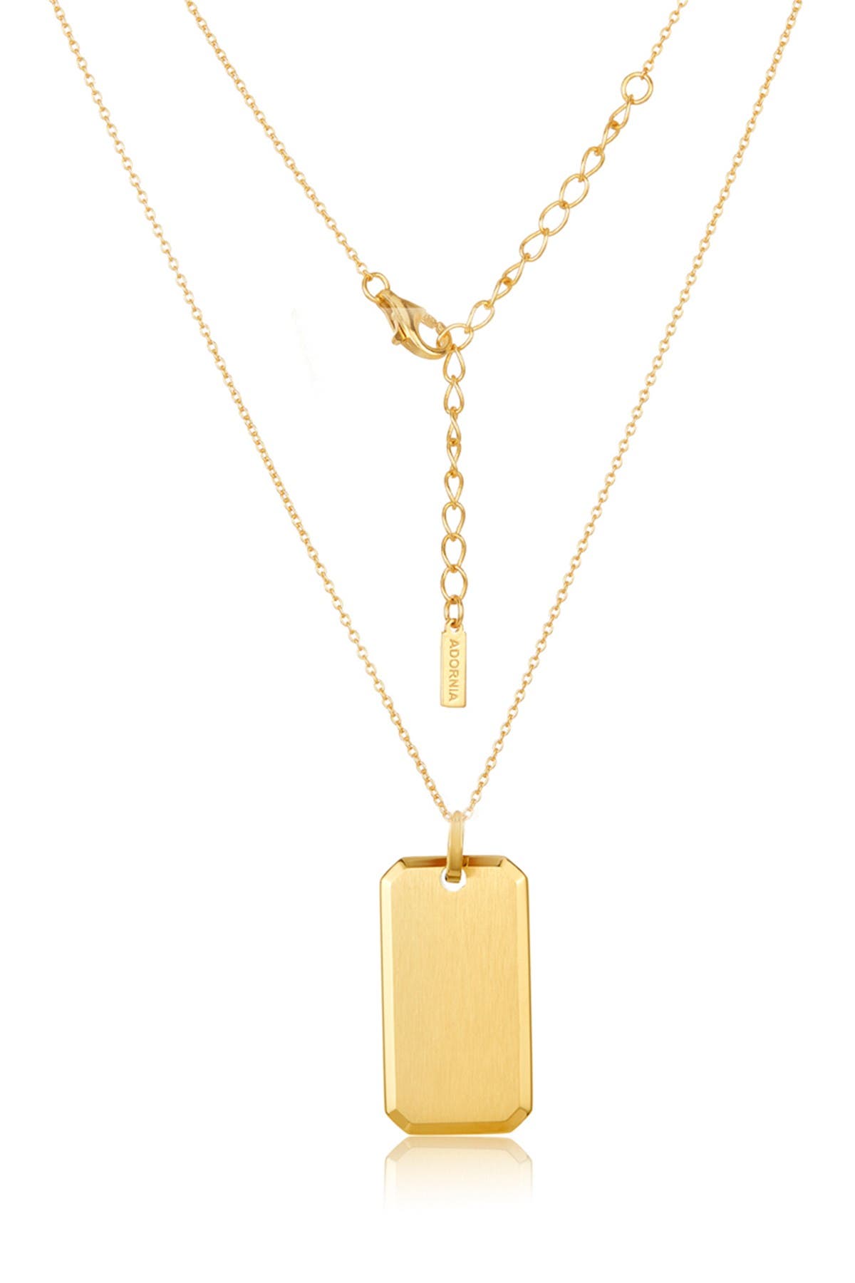 Adornia 14K Gold Vermeil Dog Tag 