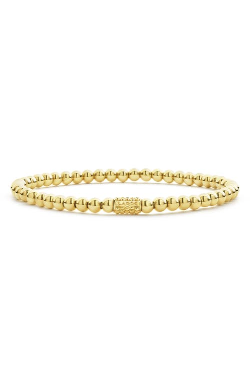 LAGOS Signature Caviar Beaded Stretch Bracelet in Gold at Nordstrom