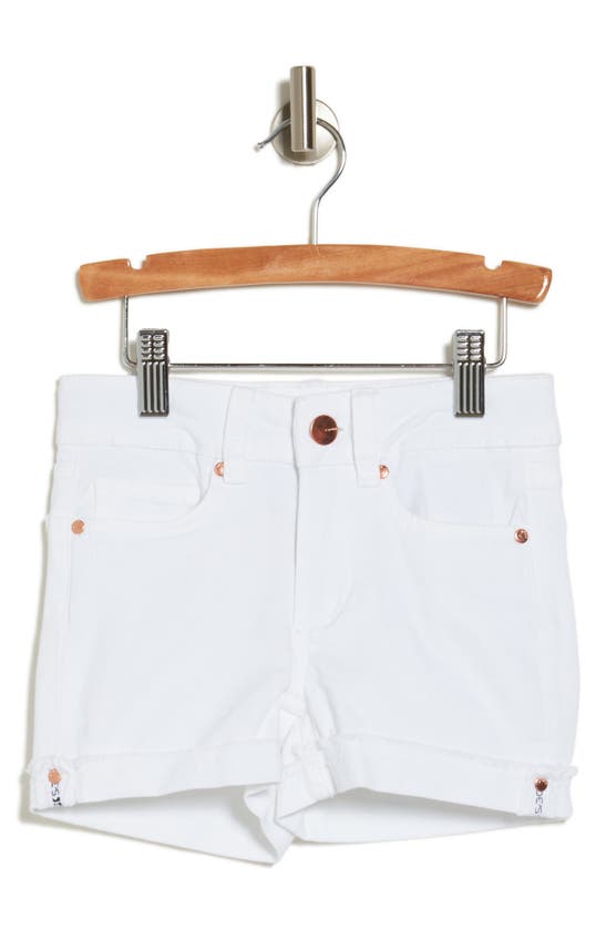 Shop Joe's Kids' Markie Rolled Frayed Hem Denim Shorts In Bright White