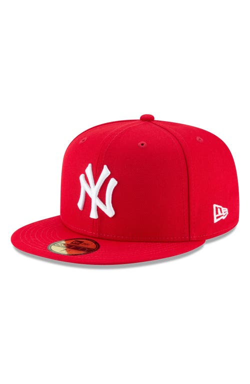 UPC 192093984791 product image for Men's New Era Scarlet New York Yankees Fashion Color Basic 59FIFTY Fitted Hat at | upcitemdb.com