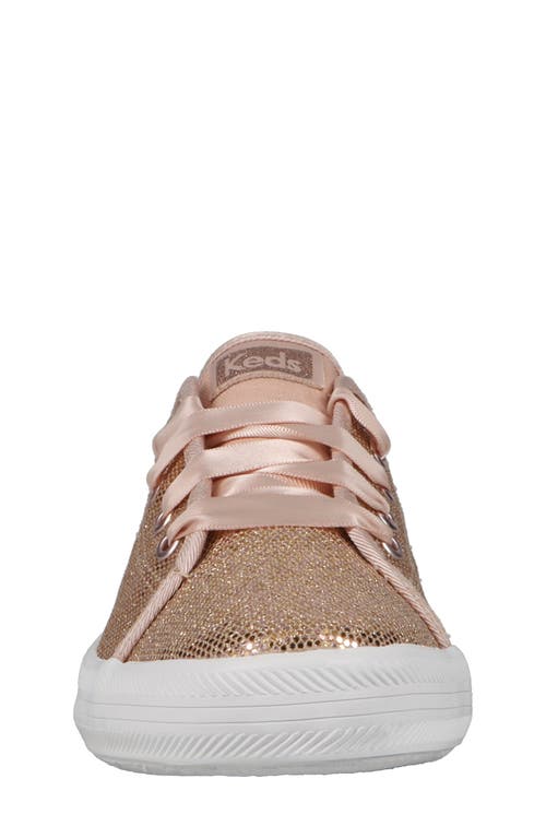 Keds ® Kids' Kickstart Celebrations Sneaker In Rose Gold Sparkle