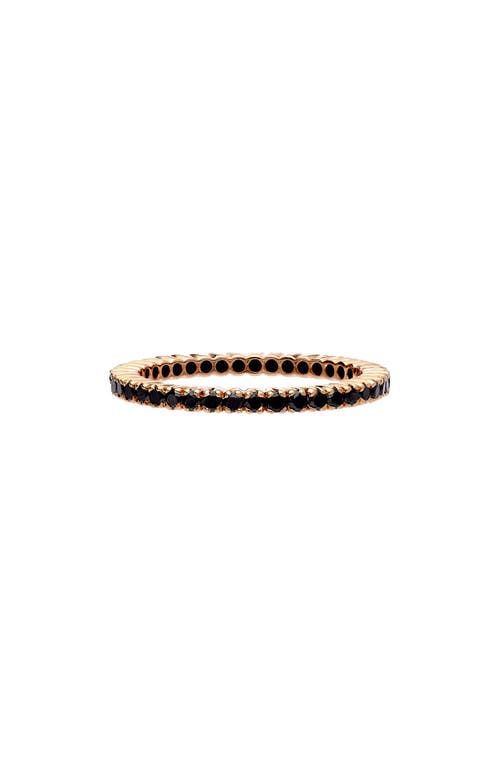 Shop Sethi Couture Prong Set Diamond Eternity Band In Rose Gold/black Diamond