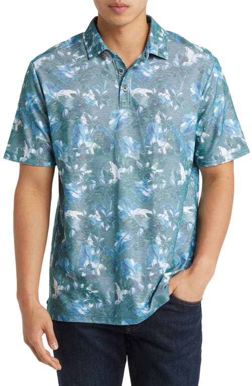 Tommy Bahama La Esmeralda IslandZone Floral Performance Piqué Polo in Forest Green at Nordstrom, Size Xx-Large