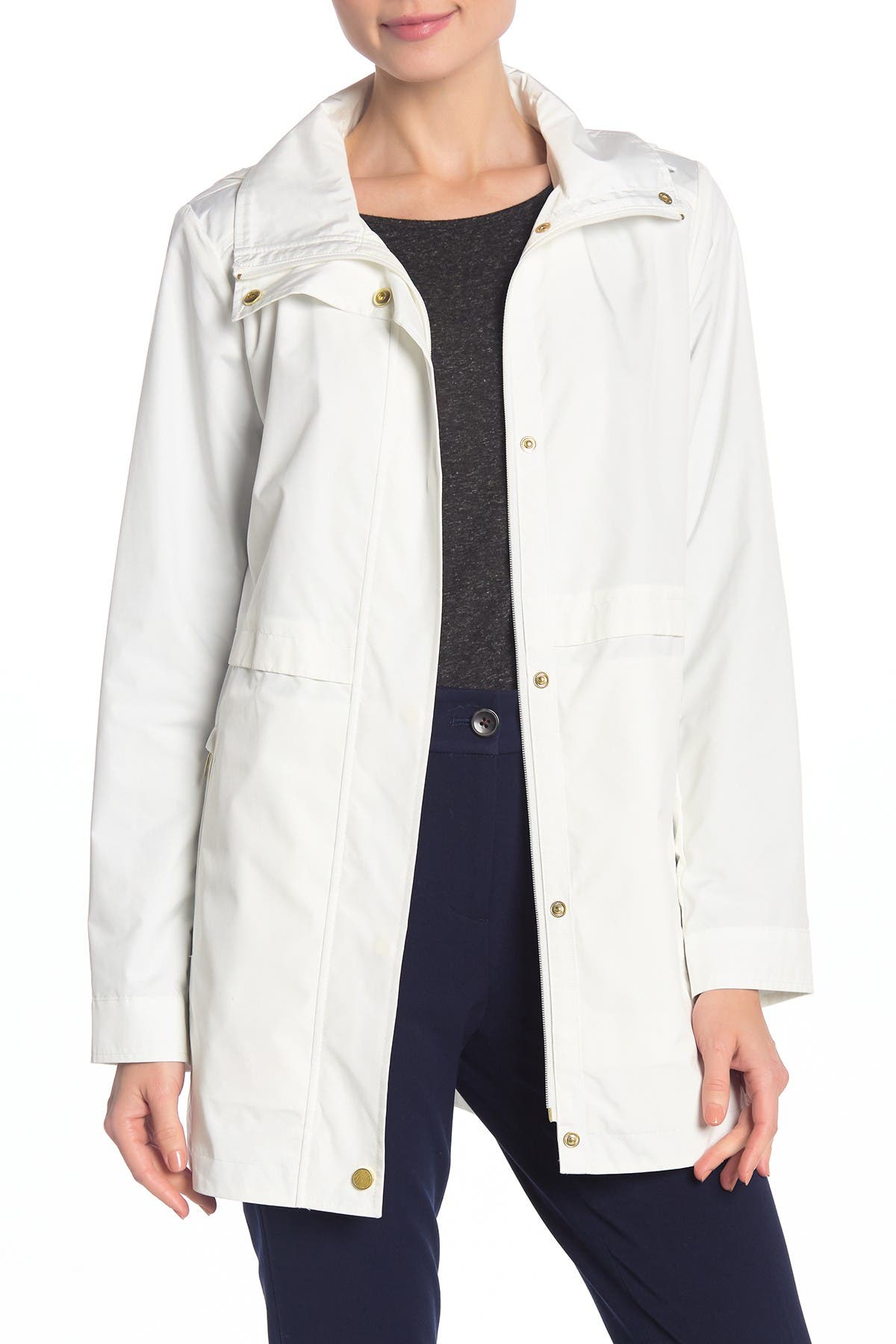 packable hooded rain jacket