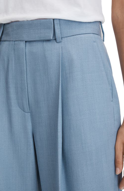 Reiss June High Waist Wide Leg Pants In Blue