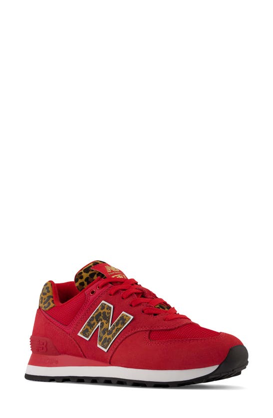 New Balance 574 Classic Sneaker In Team Red