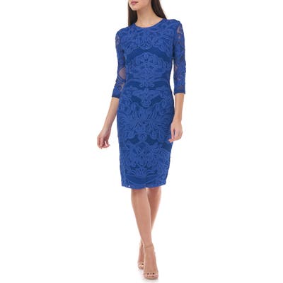 Js Collections Soutache Sheath Dress, Blue