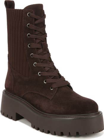 Sam edelman browan velvet top combat boots