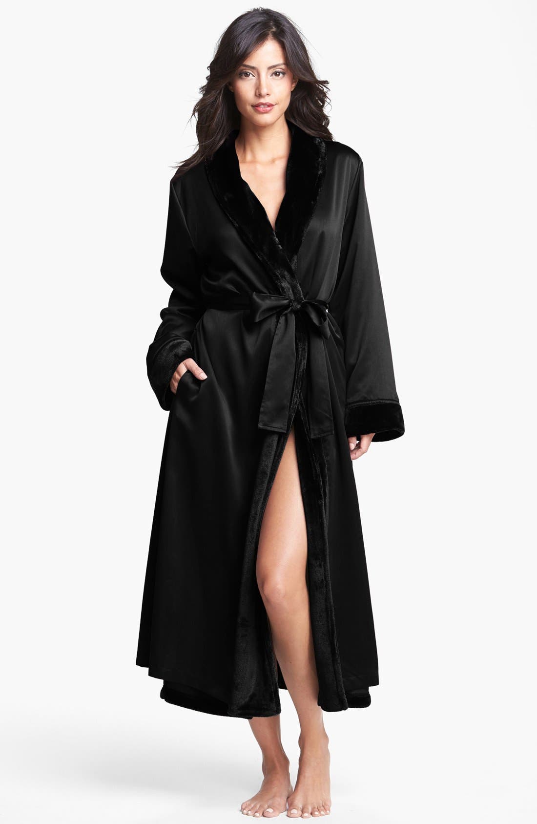 Shimera 'Lux' Reversible Satin Robe Nordstrom