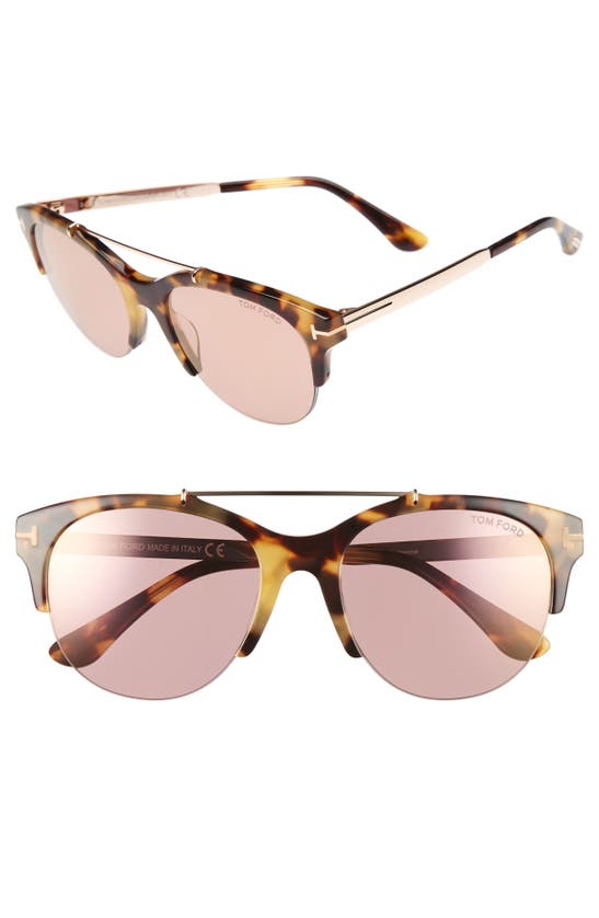 Tom Ford Adrenne 55mm Sunglasses In Brown