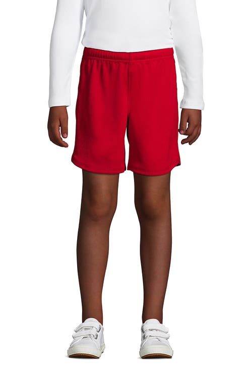 Shop Lands' End School Uniform Girls Mesh Gym Shorts In Red