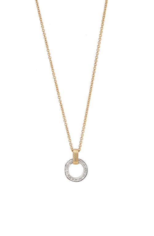 Marco Bicego Jaipur Diamond Link Pendant Necklace in Yellow/White Gold at Nordstrom, Size 16.5