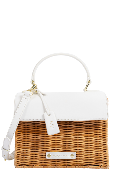 Modern Picnic The Mini Luncher In Dark White Wicker