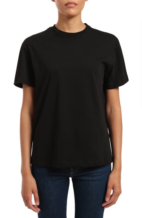 Crewneck Cotton Boyfriend T-Shirt in Black