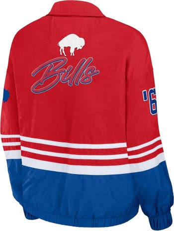 WEAR by Erin Andrews Women's WEAR by Erin Andrews Red Buffalo Bills Vintage  Throwback Windbreaker Full-Zip Jacket