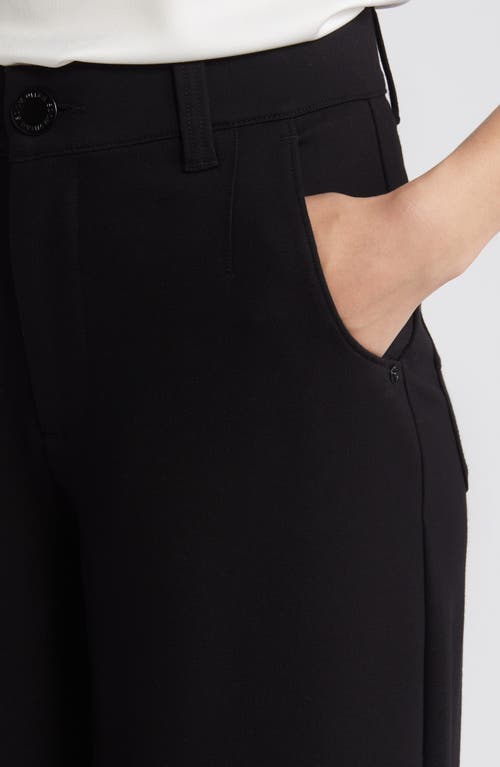 Wit & Wisdom Whitney 'ab'solution Skyrise Flat Front Wide Leg Pants In Black