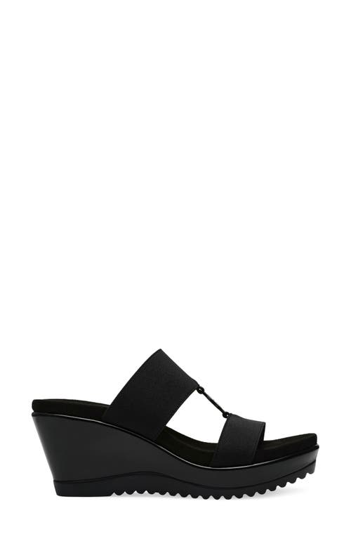 Shop Anne Klein Rikki Platform Wedge Sandal In Black