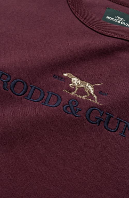 Shop Rodd & Gunn Logo Embroidered Crewneck Sweatshirt In Garnet