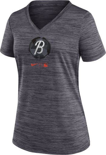 Nike Women's Nike Black Baltimore Orioles 2023 City Connect Velocity  Practice Performance V-Neck T-Shirt