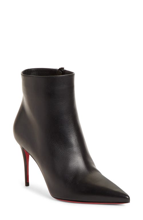 Christian Louboutin So Kate Pointed Toe Bootie Black Leather at Nordstrom,