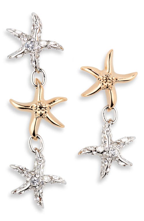 Versace Barocco Starfish Mismatched Drop Earrings in Versace Gold Pallidium at Nordstrom