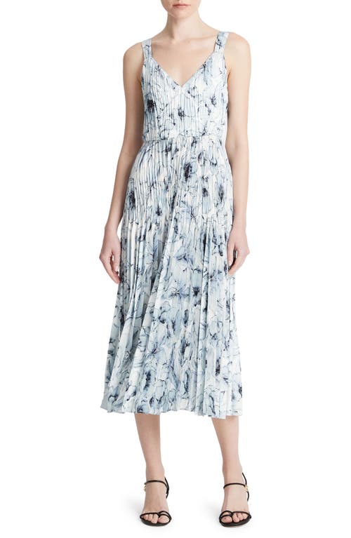 Vince Washed Lily Pleated Slipdress Pale Azure at Nordstrom,