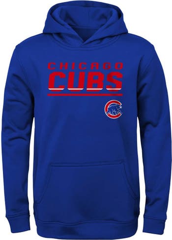 Outerstuff Youth Boys and Girls Royal Chicago Cubs Team Primary Logo  Pullover Hoodie