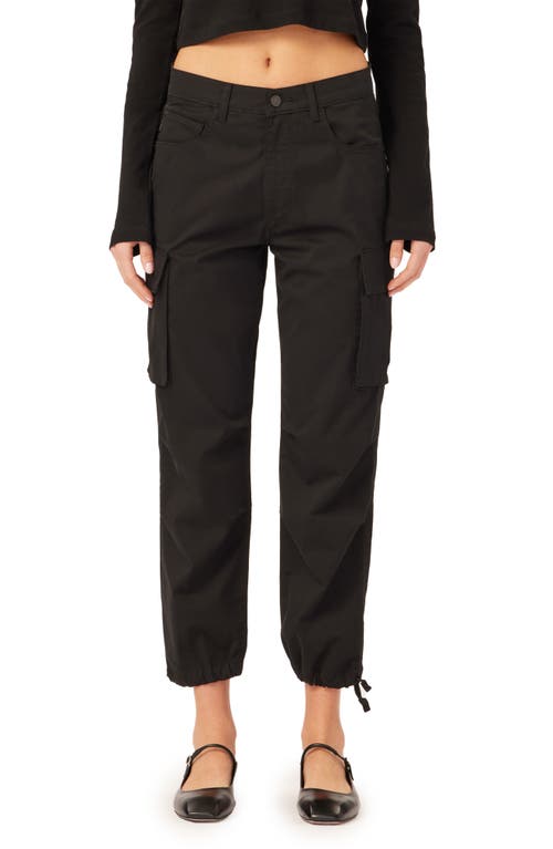 Dl1961 Gwen Cargo Joggers In Black Twill