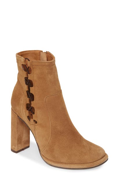Free People Mariette Bootie In Taupe Suede