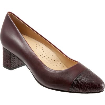 Trotters Kiki Pump- Burgundy