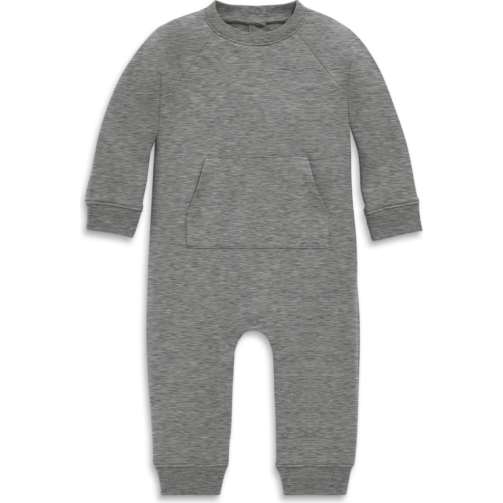 Primary Baby Sweatshirt Romper In Heather Storm Gray