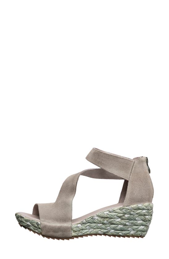 Shop Antelope Davi Espadrille Platform Sandal In Grey Suede