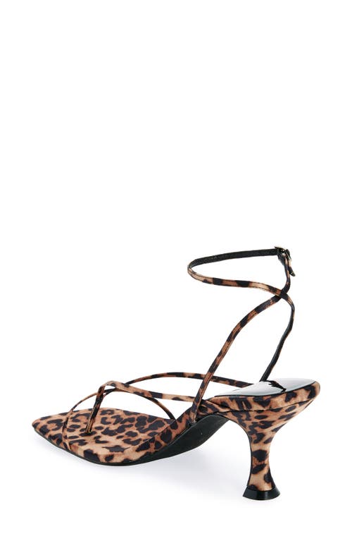 Jeffrey Campbell Leeda Ankle Strap Sandal In Cheetah Satin