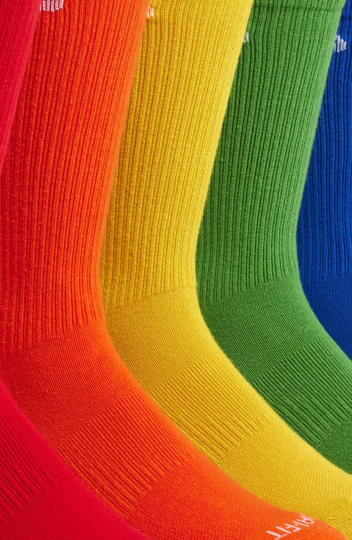 Nike Training Everyday Plus Cushioned 6 Pack Crew Socks In Rainbow Multi