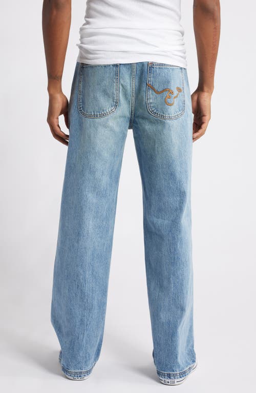 Shop Elwood Straight Leg Jeans In Vintage Indigo