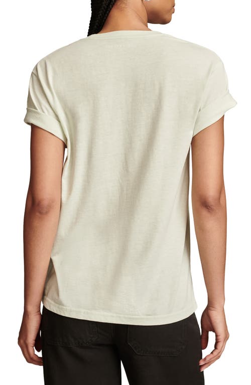 Shop Lucky Brand Feel The Energy Of Live Music Graphic Cotton Blend T-shirt In Pale Ivory