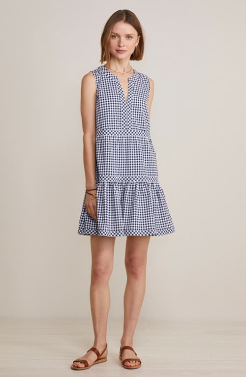 Shop Vineyard Vines Harbor Stripe Seersucker Sundress In Vineyard Navy/white